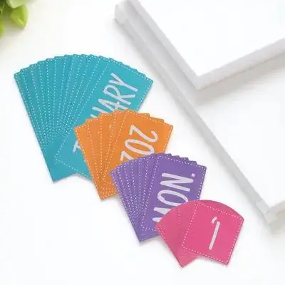 

Calendar Bulletin Board Set Flip 2024 to 2028 Colorful Classroom Calendar for Home School Date Cards Days of The Week Poster