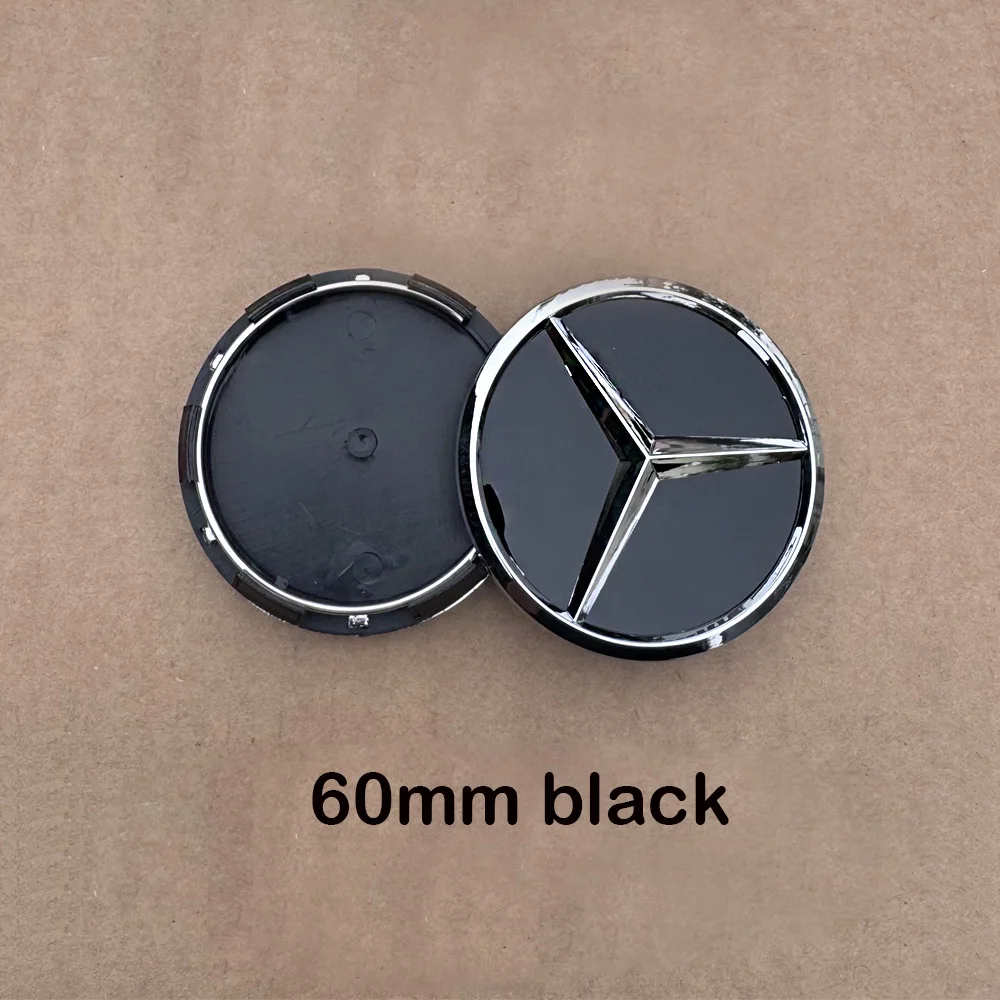 4 Stück 60MM Auto-Radnabenkappen für Mercedes Benz AMG W211 W205 W213 W203 C218 A207 CLA CLS E-Klasse Zubehör