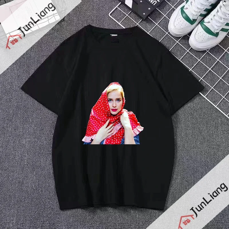 Elizabeth Lail Graphic T Shirts Movie TV Actor Goth Clothes Fans Y2k Clothing Short Sleeved T-shirt Kpop Men's T-shirts Harajuku