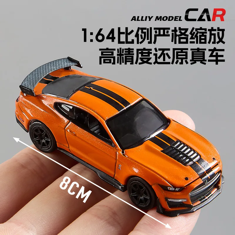 Modelli in miniatura di auto in lega vintage in scatola 1:64 Cappuccio in gomma con base in ferro può essere aperto Regali per auto sportive giocattolo per bambini B484