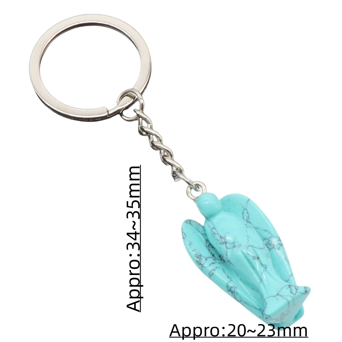 Creative Gemstone  Angel Keychain Party Favorite Children's Cartoon Pendant Bagpack Jewelry Christmas Halloween New Year Gift
