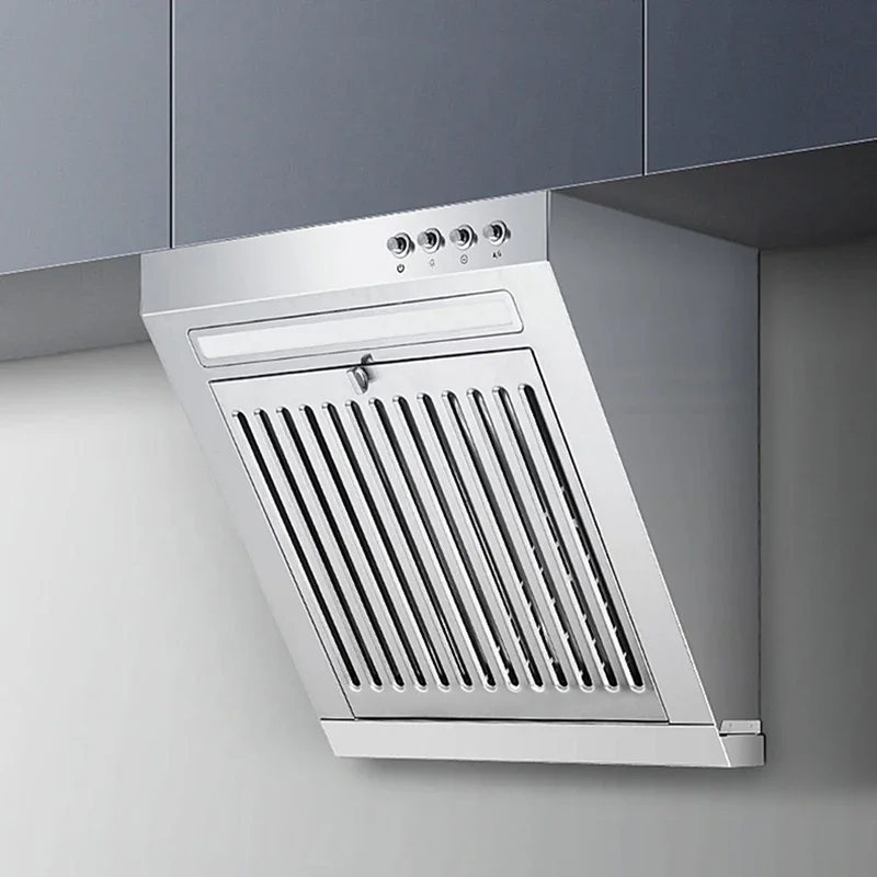 380mm mini exaustor de aço inoxidável inteligente exaustor de fumaça exaustor de chaminé para cozinha