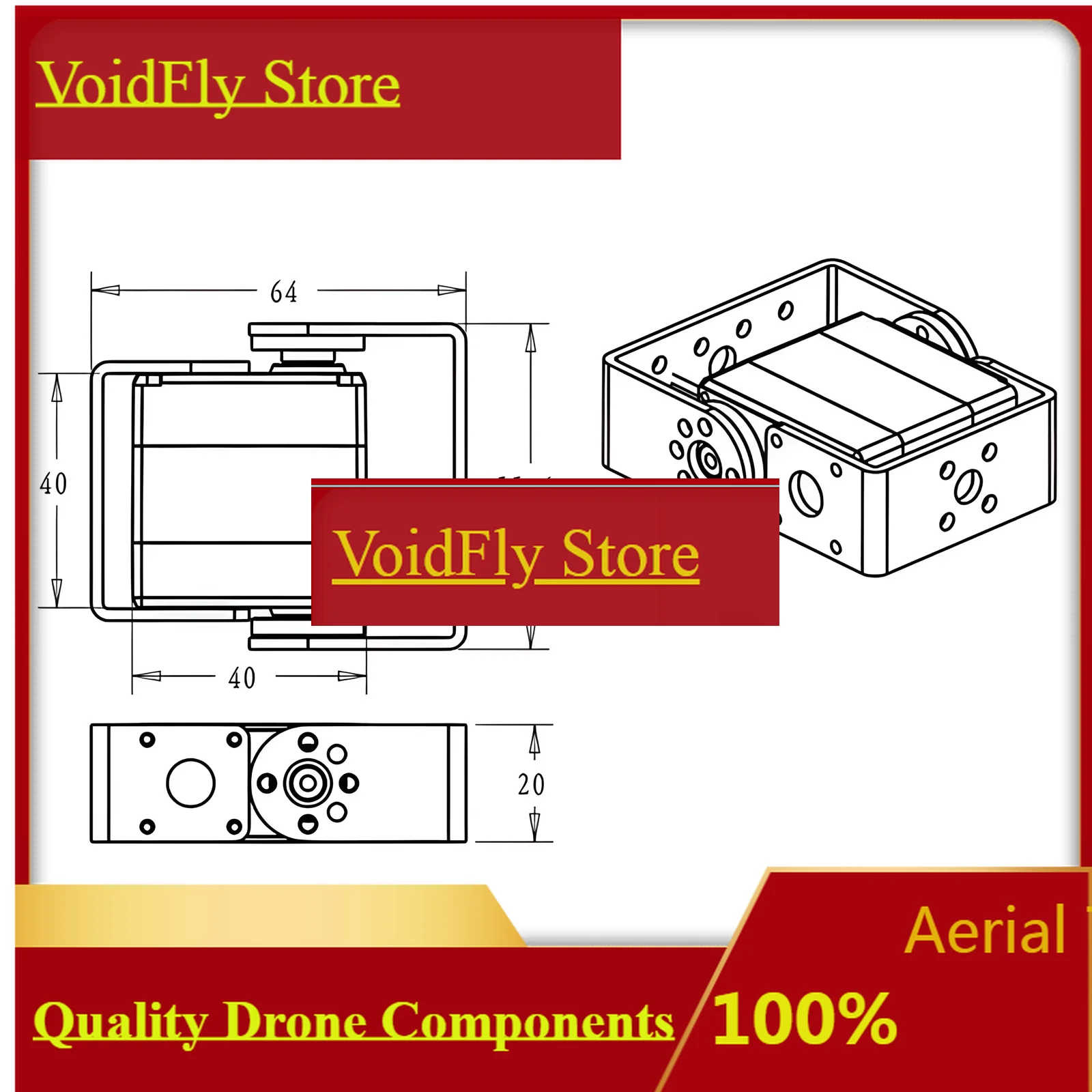 VoidFly 4PCS Dsservo RDS3245 45KG Torque Digital Dual Axis Servo Waterproof Metal Gear Aluminum Case Coreless Motor For RC Car R