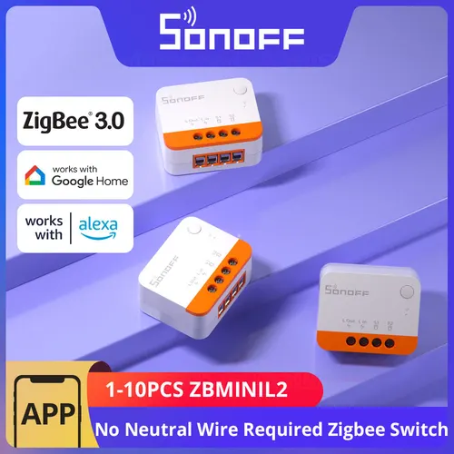 SONOFF ZBMINIL2 Extreme Zigbee sin cable neutro interruptor inteligente 1-10 Uds pequeño Control remoto bidireccional a través de eWeLink Google Alexa Alice