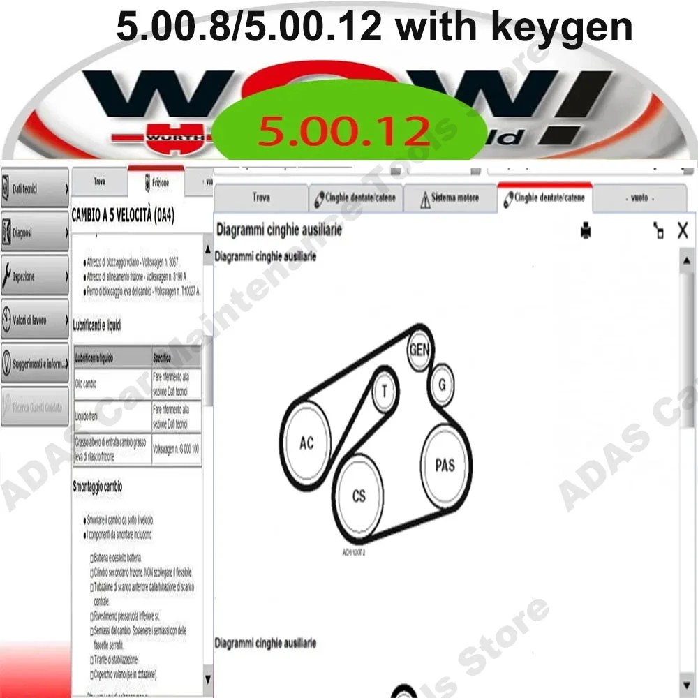 

Программное обеспечение WOW V5.00.12 5.00.8 R2 многофункциональное программное обеспечение с клавишами для герметика для изменения качества воздуха TCS Multi-diag