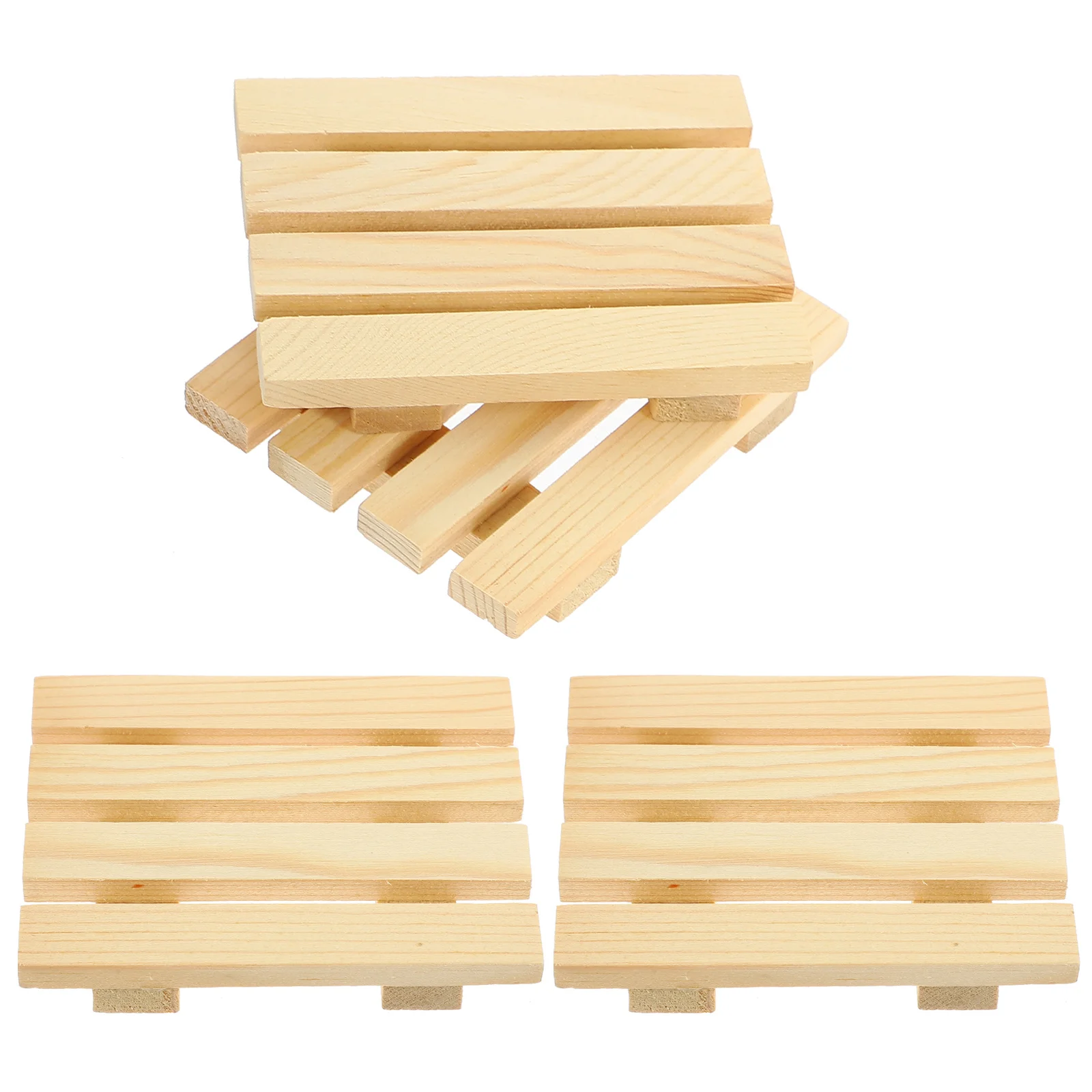 4 قطعة الوقايات كوب خشب الصنوبر مقاومة للاهتراء منصات الشراب للمنزل المطبخ طاولة طعام كوب شاي خشبي الحصير الوقايات #3