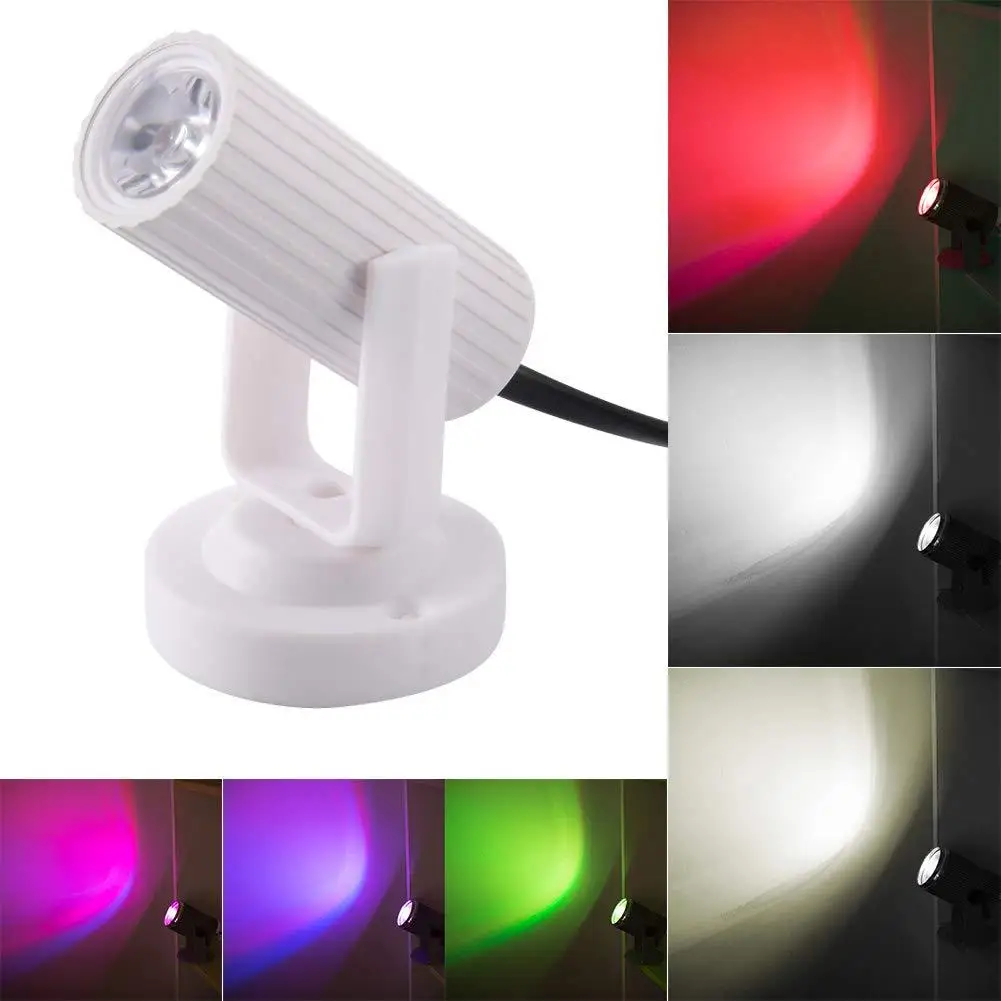 LED Mini Spotlights para Gabinete Counter, Showcase Lights, Beam Spot Lights, Efeito de Palco, Lâmpada de Iluminação, Cores, Preto, Branco, 85-265V