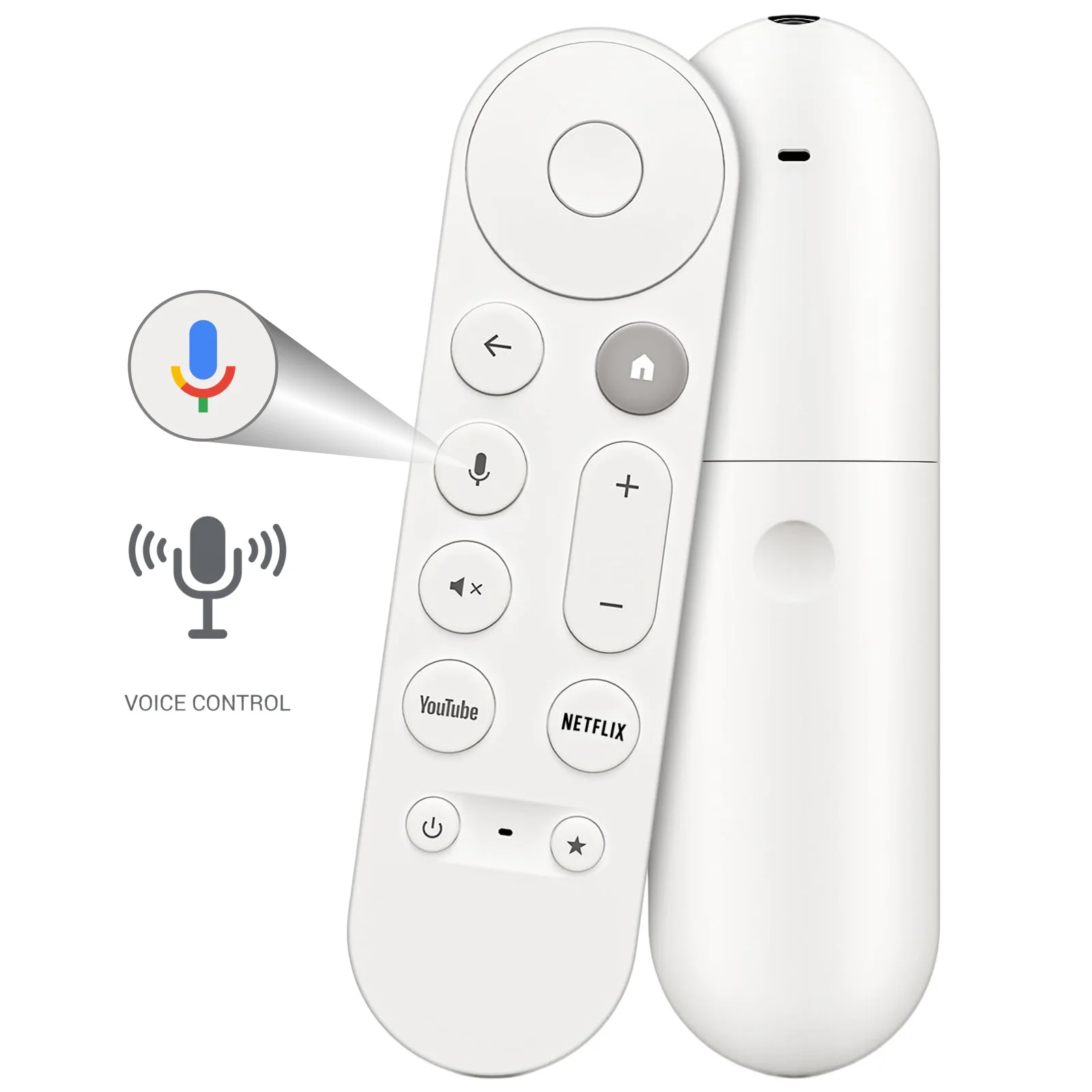 Reemplazo de control por voz para el control remoto de Google Chromecast, para el control remoto de Google TV y el transmisor de contenido de Google TV (blanco)
