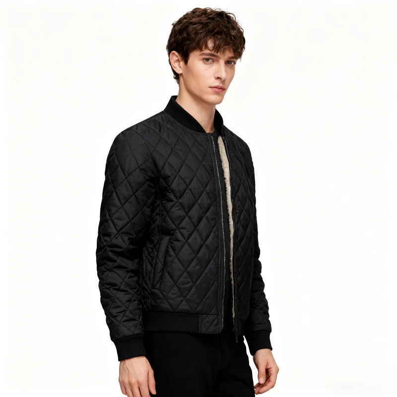 Chaqueta de invierno de talla europea para hombre, Parques gruesos, chaqueta acolchada con forro polar, abrigo cálido, chaqueta Bomber de béisbol, ropa de calle para hombre