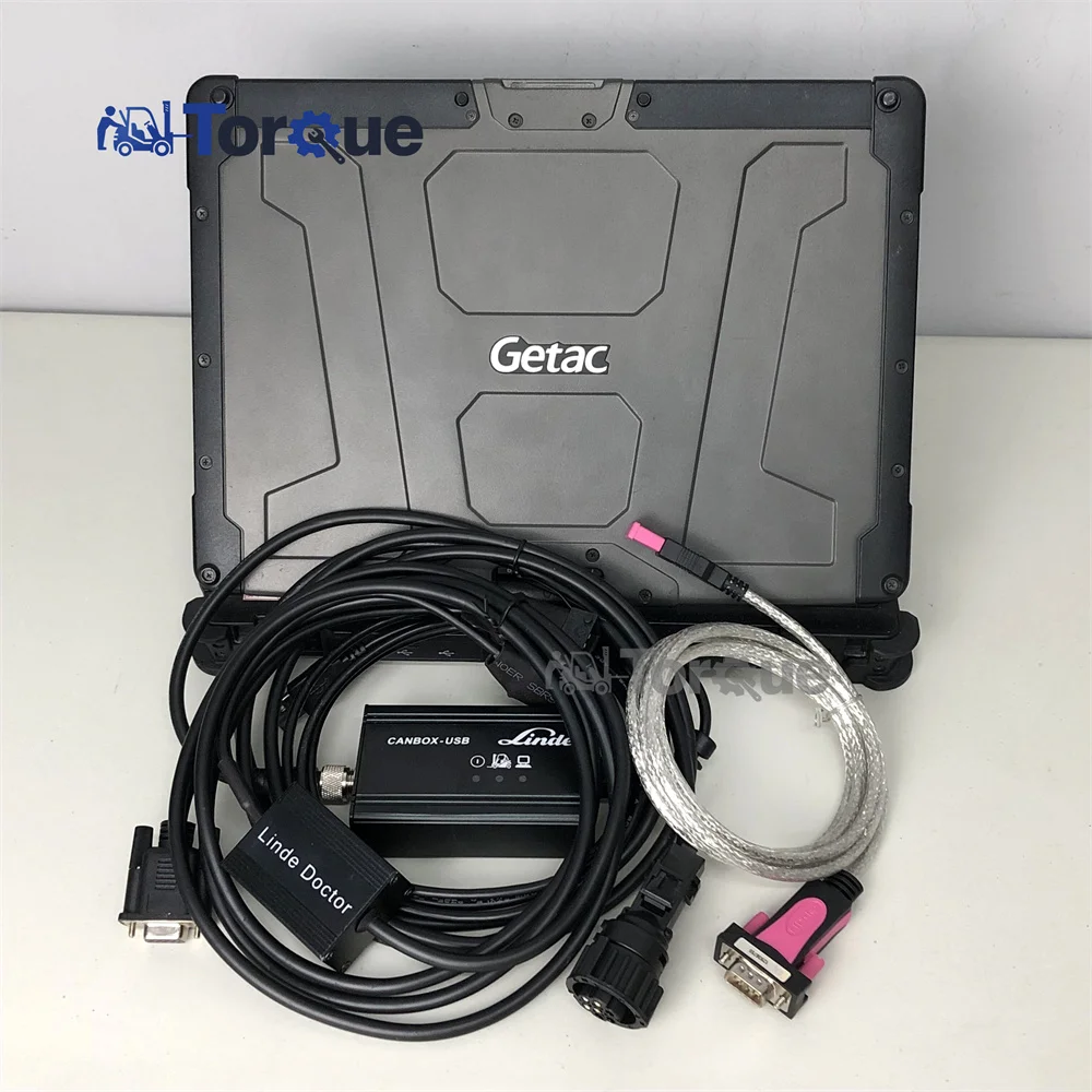 Getac V110 Laptop Forklift Truck Diagnostic Tool for Linde Canbox for Linde Doctor Lsg Pathfinder Linde Forklift Diagnostic Tool
