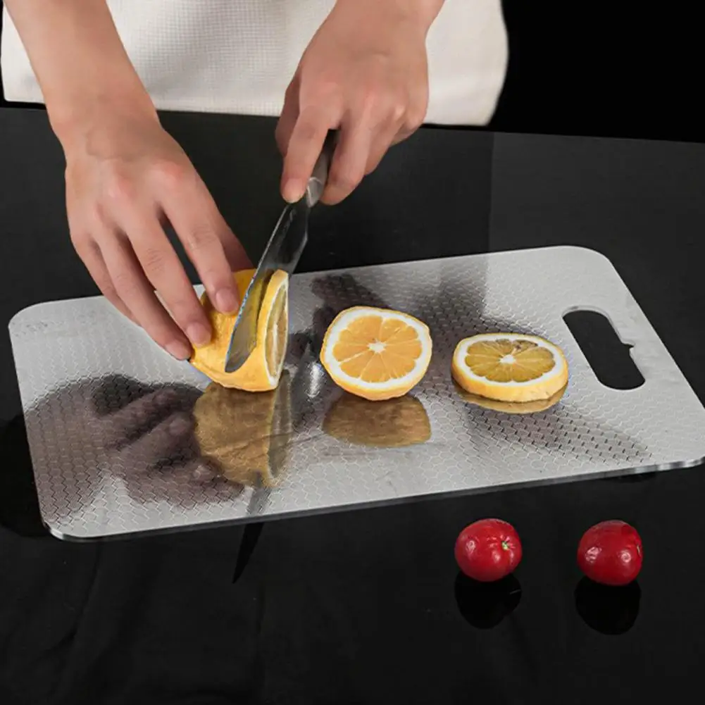 لوح تقطيع سميك مضاد للبكتيريا على شكل قرص العسل من الفولاذ المقاوم للصدأ، لوح تقطيع للفواكه والخضروات في المطبخ