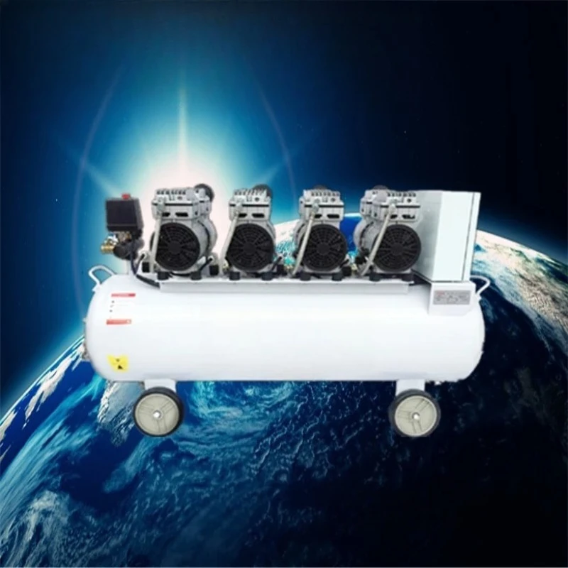 

Silent air compressor, industrial grade oil-free gas pump woodworking paint auto repair compressor