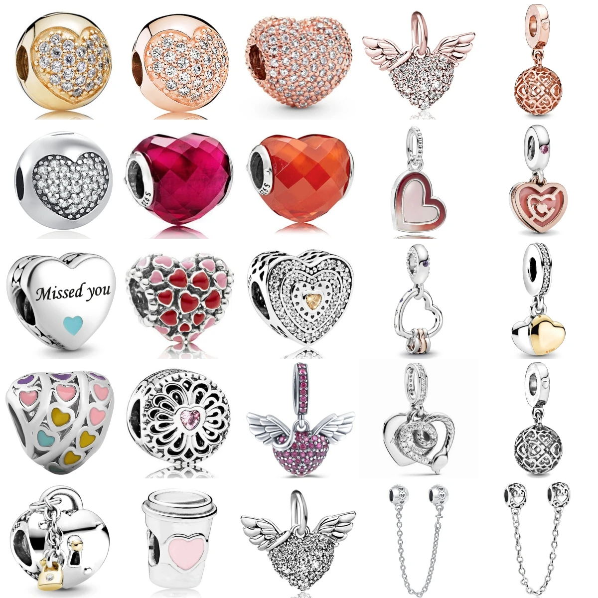 

New 925 Sterling Silver Wings Hollowed-out Flower balls Pendant Bead Fit Original European Charms Bracelet Jewerly Accessories