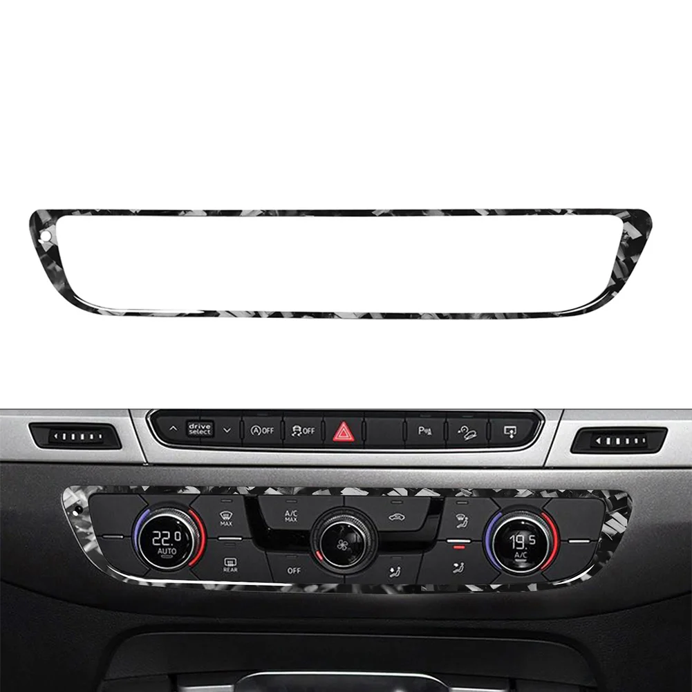 AC Switch Control Panel Sticker Frame Cover Button Trim For Audi Q7 SQ7 4M 2016 2017 2018 2019 ABS Epoxy Coat Soft Forged