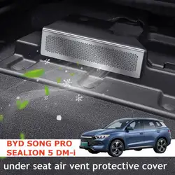 For BYD SONG PRO SEALION 5 DMi 2026 2025 2024 Under Seat Air Outlet Flow Vent Intake Grille Protect Cover Accessories