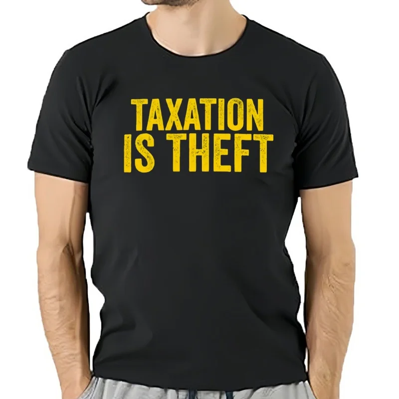 Camiseta libertaria de impuestos is Theft para hombres, camisetas de entrenamiento, nueva edición