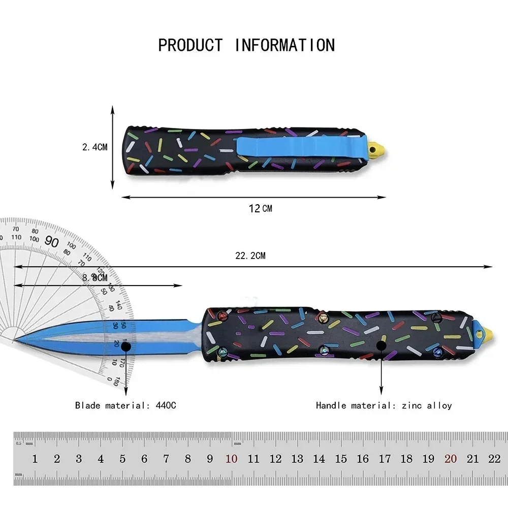 UT85 Series Dessert Warrior Pocket Knife 440C Steel Blade Donut Aluminum Handle EDC Camping Tactical Outdoor Knife