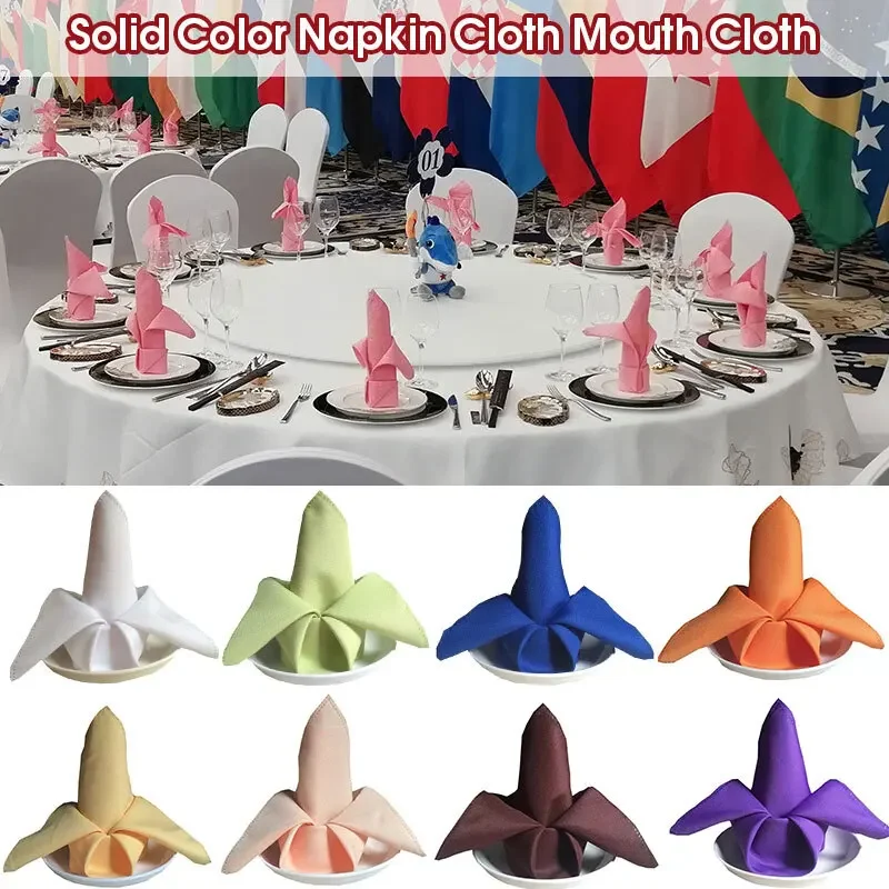 48CM Premium Napkins Wedding Restaurant Party Hotel Table Cloth Serviette Table Mats Event Hotel Party Supplies