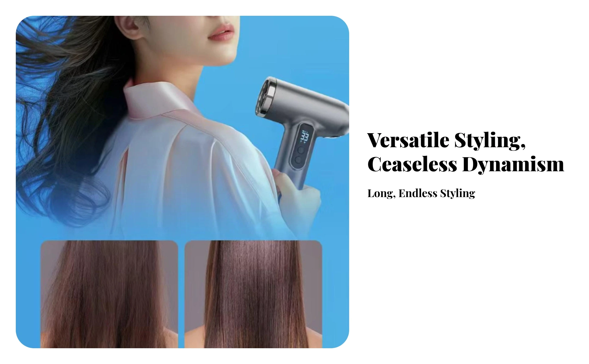 Beauty Appliance Two-Button Buttons Compact Hair Dryer Home Use Cordcordless Cordless Hair Dryer for Dorm