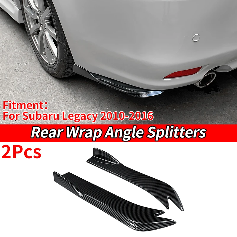 

Car Rear Wrap Angle Splitters Trunk Lip Spoiler Canard Wing Anti-crash Diffuser Accessories ABS For Subaru Legacy 2010-2016 2015