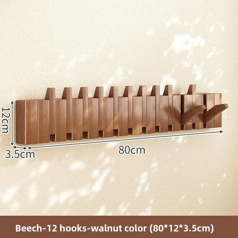 Hangende hangers, aan de muur hangende beukenpianotoetsen aan de muur, geen ponsen, slaapkamerveranda haak, achterdeur hoeden kledingrek