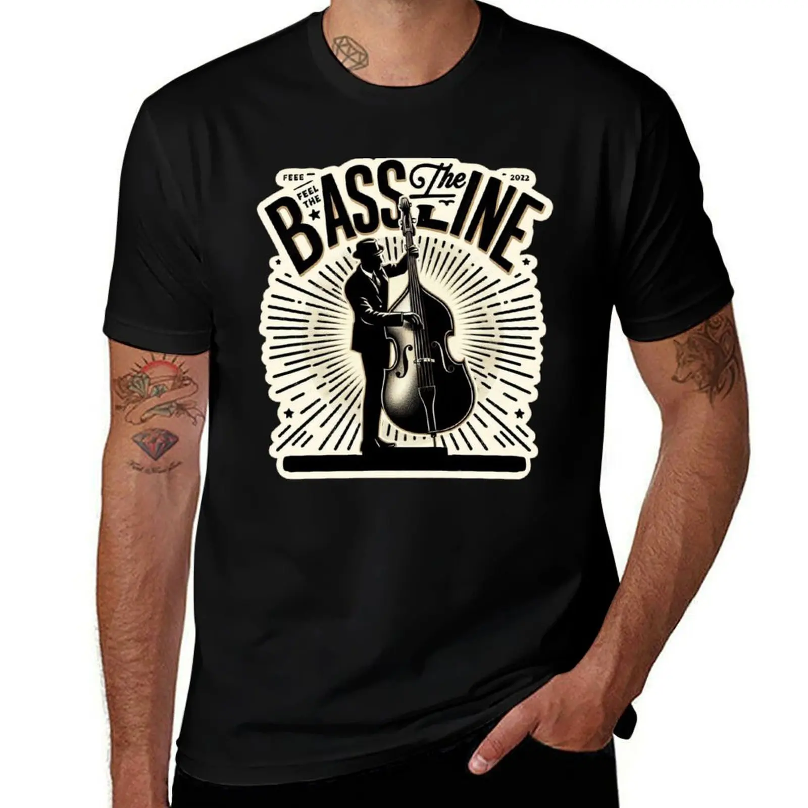 

Винтажная футболка Jazz Bass – Feel the Bassline Music Art Эстетическая одежда, рубашки, футболки с рисунком, большие размеры, роскошная мужская одежда