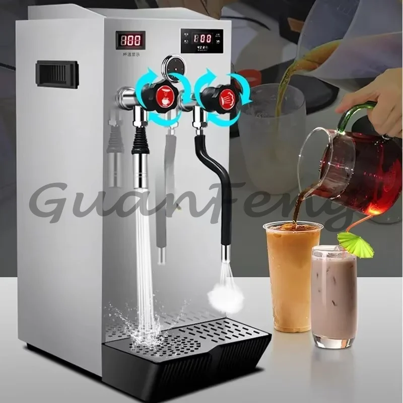 Commercial Desktop Steam Water Boiler, Automatic Multifunctional Milk Tea Machine for Foam Making