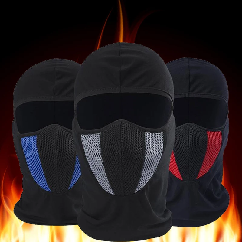 Breathable Balaclava Motorcycle Full Face Mask Motorbike Cycling Bike Mask Motocross Helmet Hood Moto Riding Neck Face Mask