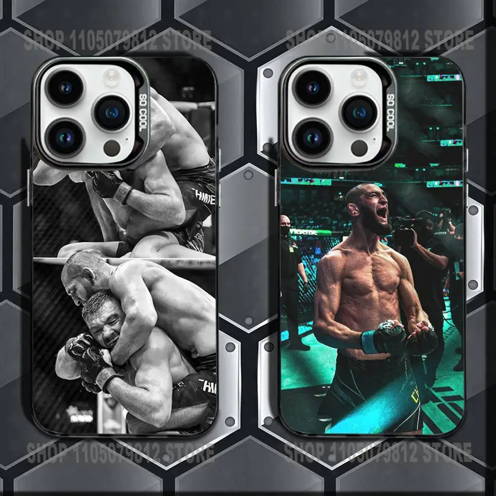 

khabib nurmagomedov Phone Case For iPhone 16,15,14,13,12,11,Mini,Pro,E,MAX Black Candy Matte Shockproof Cover