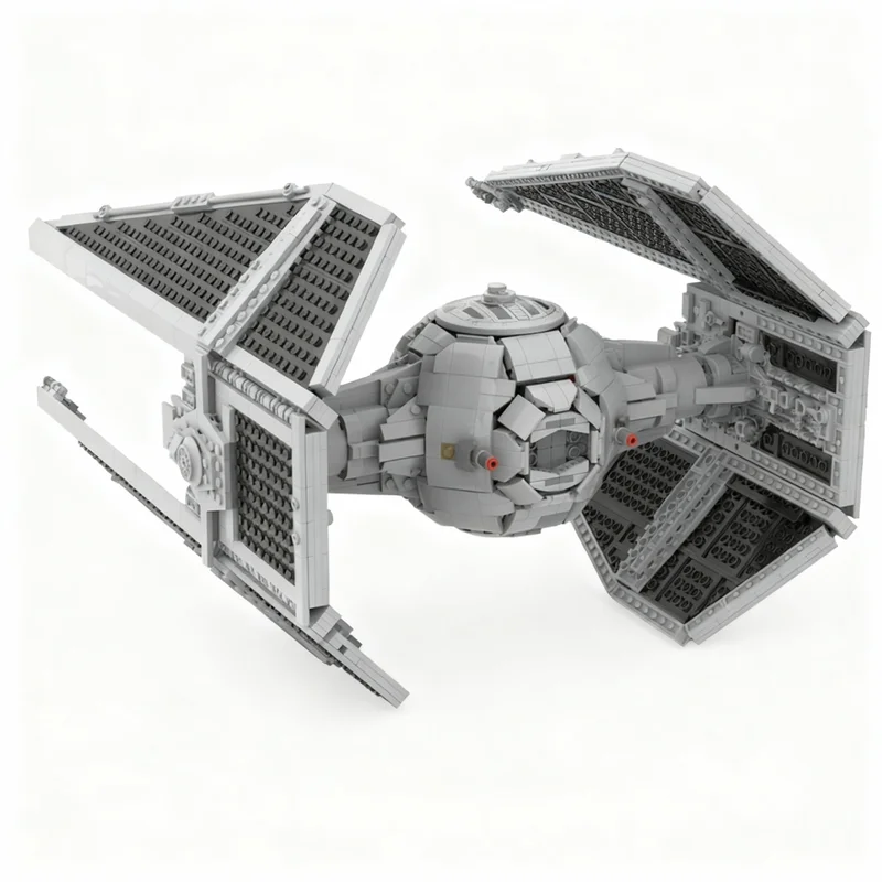 3806pcs MOC Star Battle Ultimate Collector Series UCS Tie Interceptor - Spherical Cockpit MOD Model Building Blocks Architecture