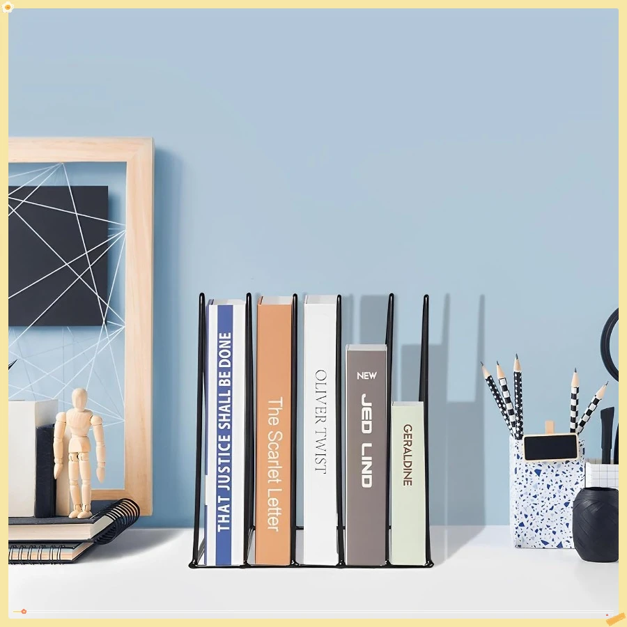 Triangle File Holder,5 Slot Metal Vinyl Record Stand Holder Magazine Newspaper Holder Photography Props for Office Home