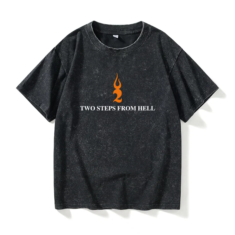 

Футболка с логотипом Two Steps from Hell Music Cany, женская, новая, из хлопка, с круглым вырезом, классический узор, летняя одежда