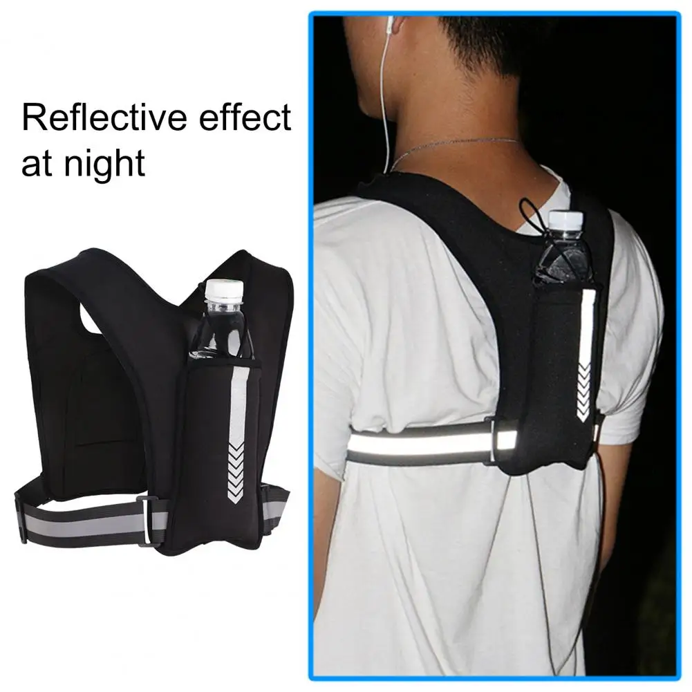 Running Vest Chest Phone Holder Reflective Workout Gear Sport Water Bag Backpack Cycling Trail Hydration Knapsack Water Rucksack