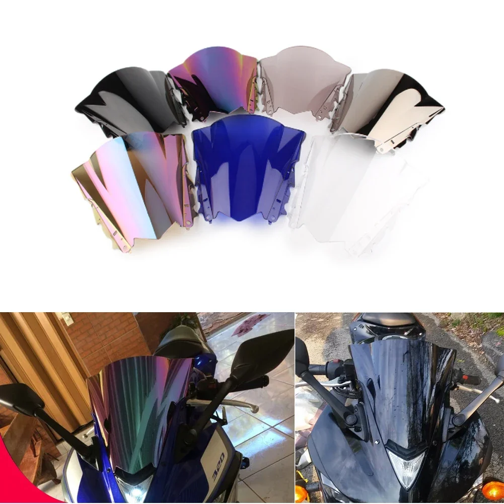 Motorcycle Windshield Double Bubble WindScreen Visor Fairing Deflector For Yamaha YZF R25 R3 2013-2018 YZFR3 YZFR25 YZF-R3