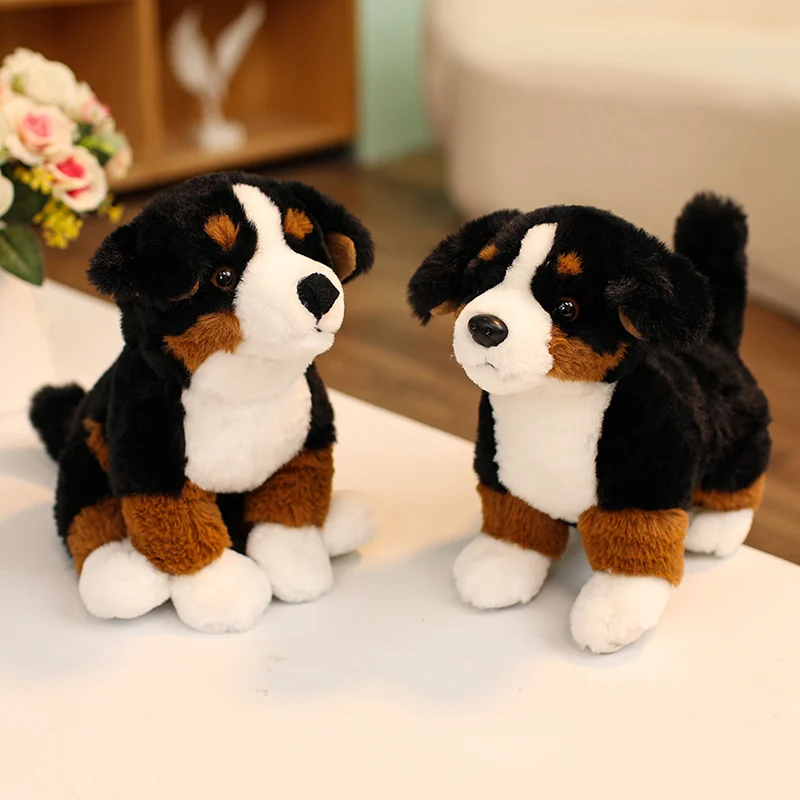 

Simulation Plush Bernese Mountain Dog Toy Stuffed Animals Soft Cute Puppy Pet Doll Children Kids Girls Lovely Gift Room Decor