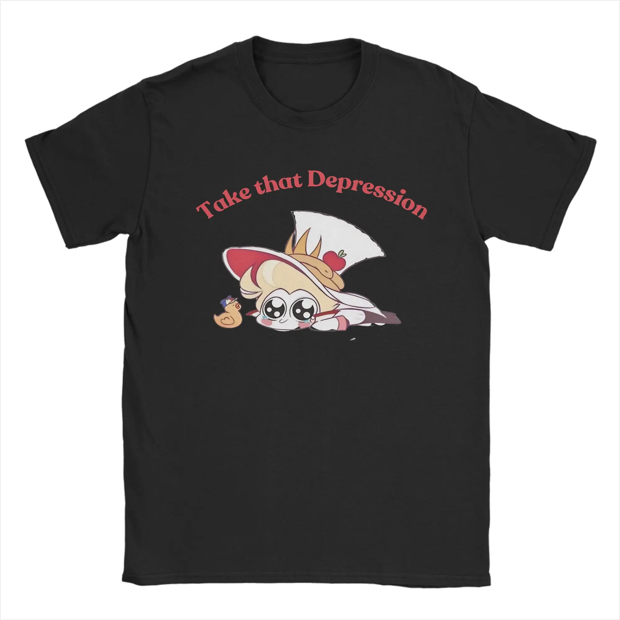 Take That Depression Cute Haz Bin  Men's T Shirt H-Hazbins Hotels Casual Tee Shirt O Neck T-Shirt 100% Cotton Plus Size Clothing