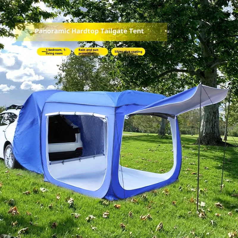 Customized Oxford Waterproof 2000-3000mm Multi-Function Rear Extension SUV Off-Road Car Summer Sunshade Full-Automatic Outdoor