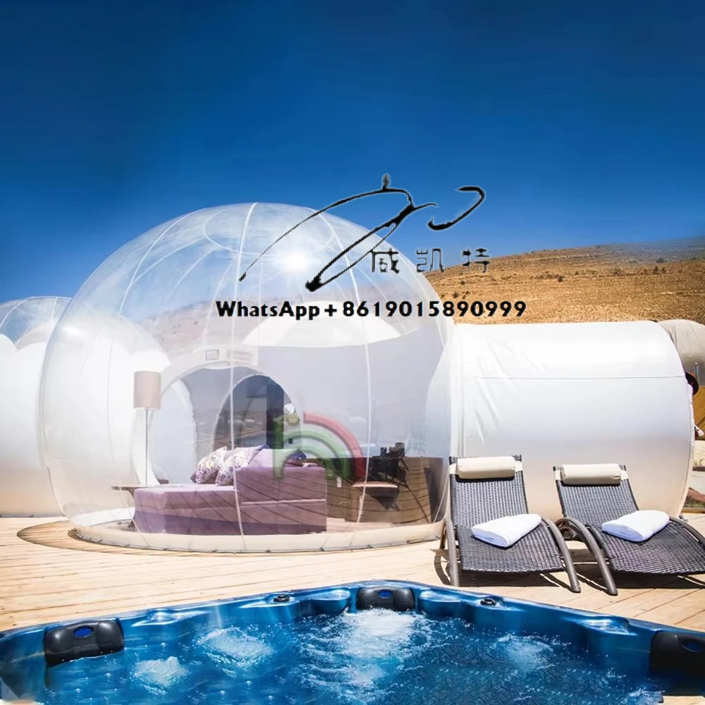 Outdoor Stargazing Bubble Tent Room Transparent Camping Inflatable House Bubble Tents With Blower