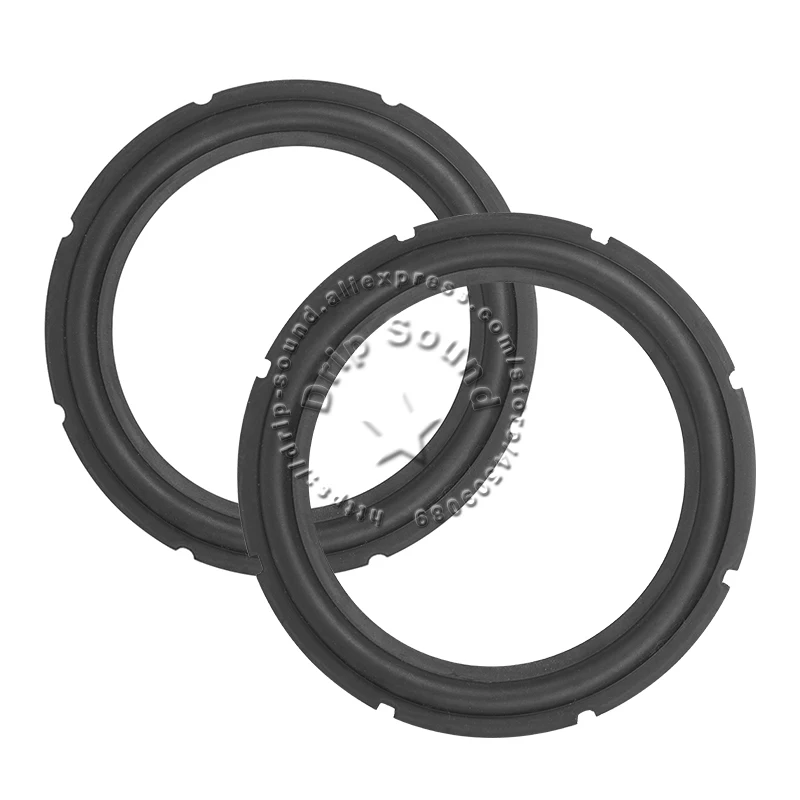 2pcs 4"/5"/6.5"/8"/10"/12" Inch Speaker Rubber Folded Edge Ring Loudspeaker Woofer Repair Side Surround Circle Replacement Parts