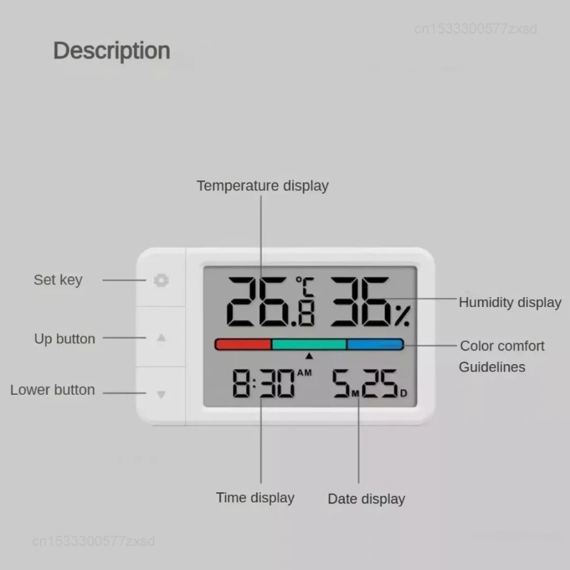 Xiaomi MiaoMiaoCe Thermometer Hygrometer Multifunction Date Clock Household High-precision Indoors Temperature Humidity Sensor