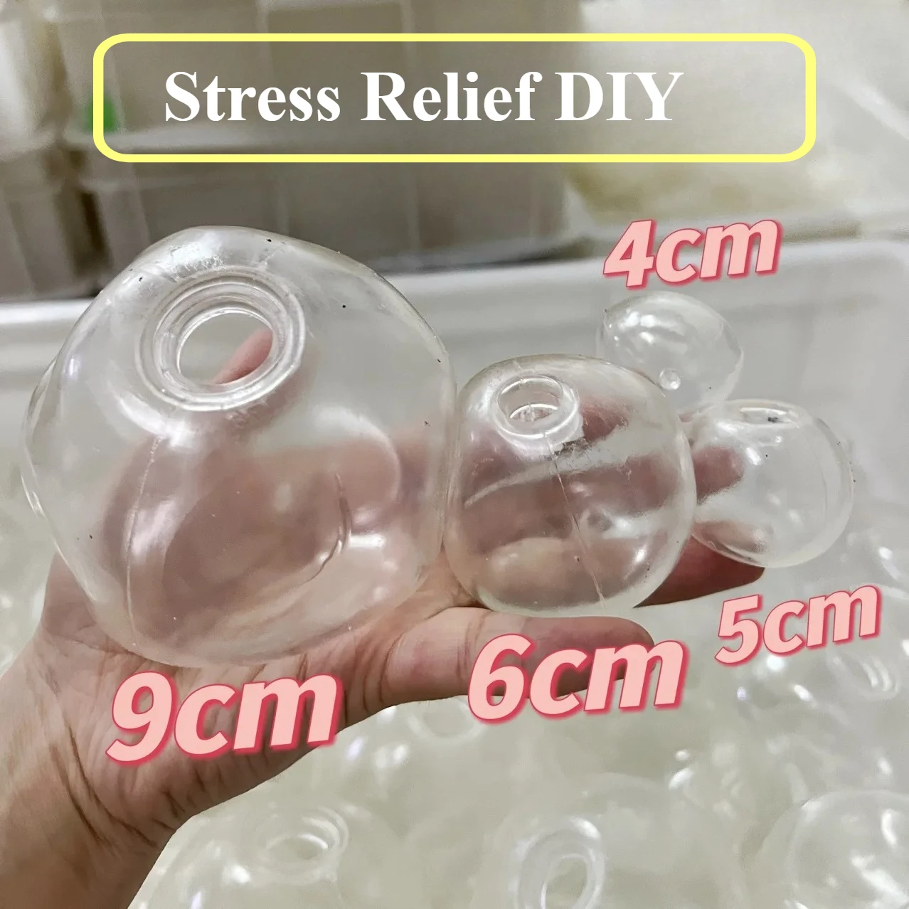 10 pcs Empty Ball Skin for DIY Squeeze Toy, Water Ball Cover for Handmade Decompression Craft, Stress Relief DIY Supplies