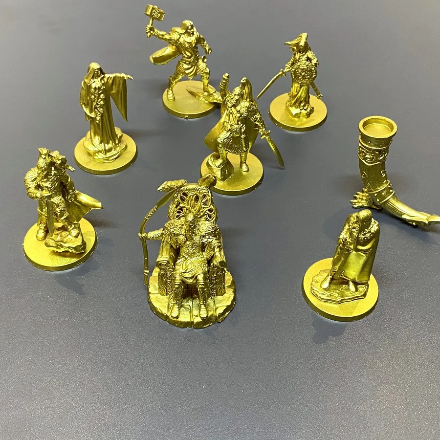 Blood Rage Golden Gods of Asgard Board Game Miniatures Odin Frigga Thor Heimdall Horn Models Kickstarter TRPG Toys Rare