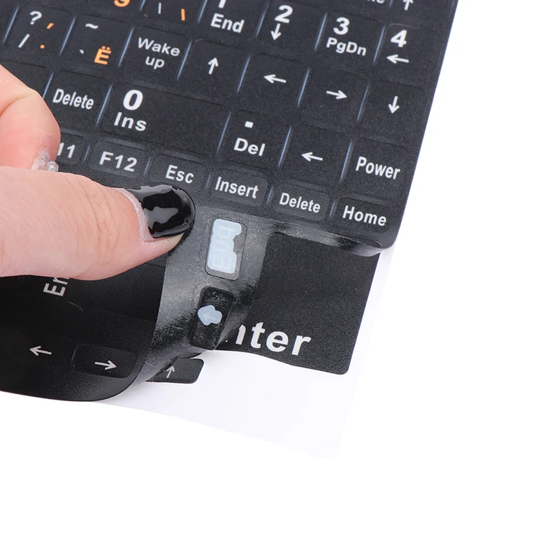 1Pc Alphabet Layout Sticker Key Stickers Full Size Russian Keyboard Stickers For Laptop Desktop PC Keyboard Cover