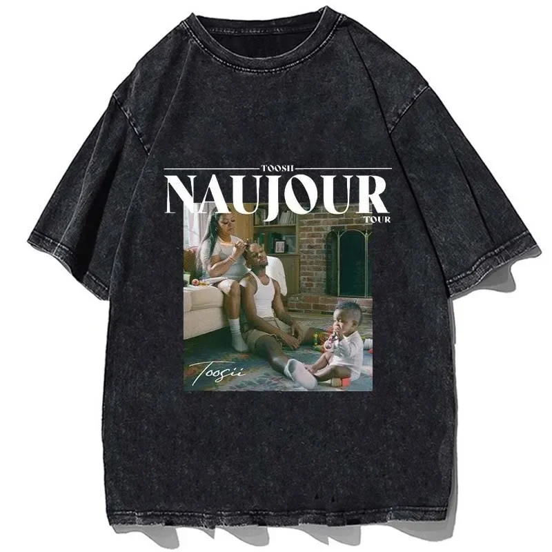 Toosii Naujour T-Shirt 90s Rap Hip Hop Streetwear Tops Vintage Style Graphic Tshirt Cotton Loose Oversized Summer Men T Shirt