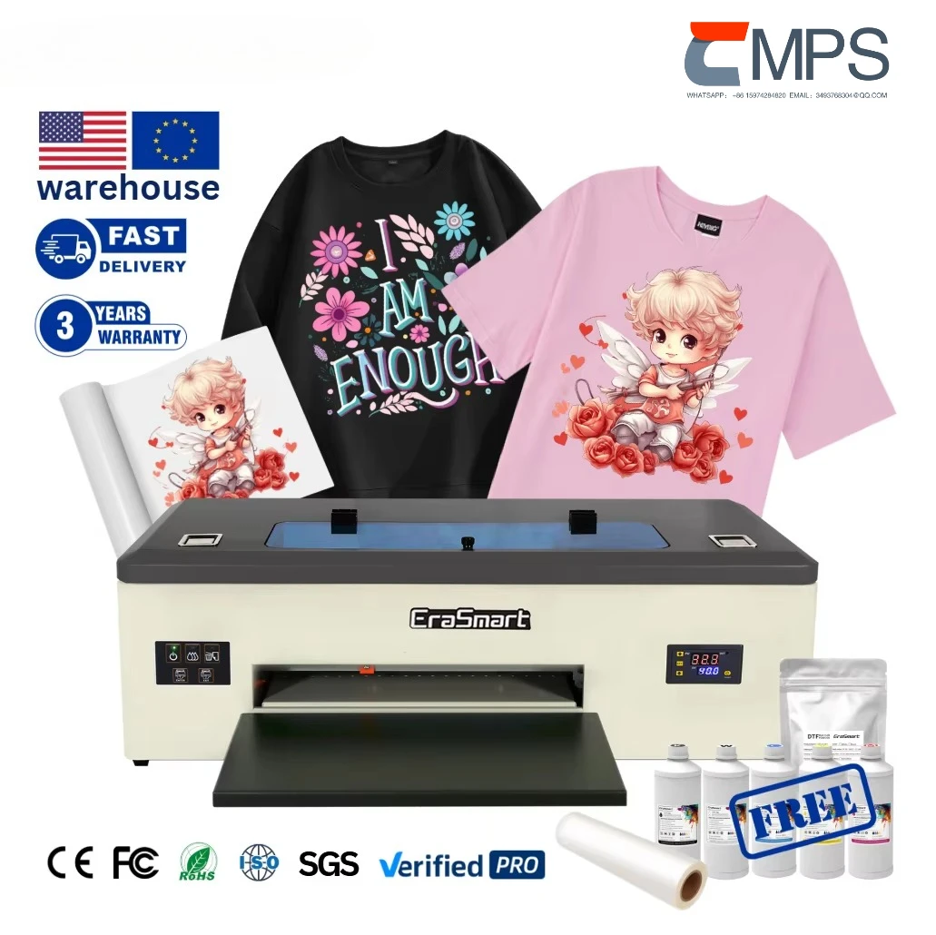 

White Ink Circulation System 30cm A3 L1800 1390 DTF Printer Clothes Printing Machine for T-shirt Small Business Ideas