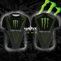 Monster Energy Men's unisex T-shirt Motorcycle Followers Outdoor Training Quick drying T-shirt Extra Large Tech Short Sleeve