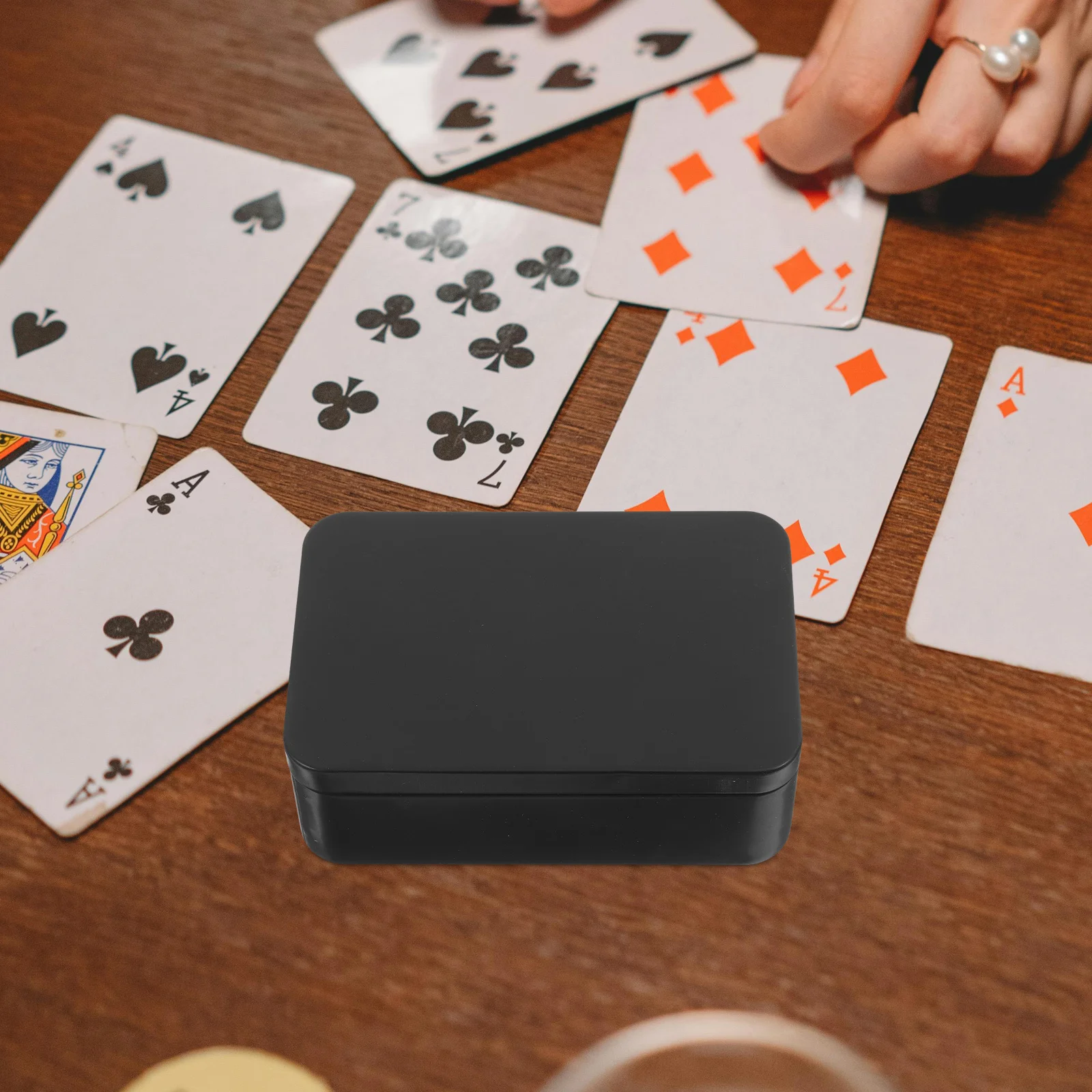 

3Pcs Gaming Card Storage Box Metallic Poker Card Organizer Strong Tinplate Case for Sports Trading Cards and Button Bead