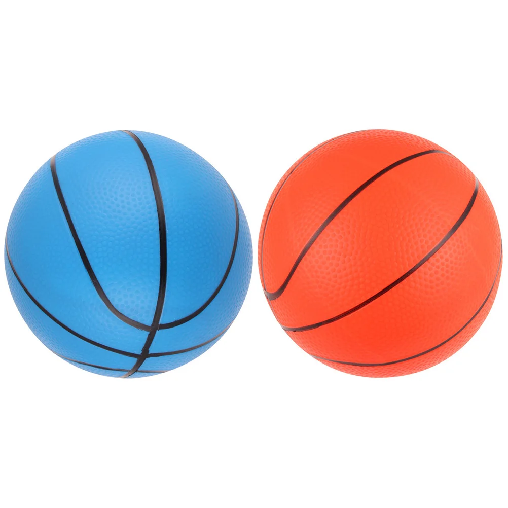 2 Pcs Basketball Toy Recreation Plaything Kids Mini for Toddlers Miniature Plastic