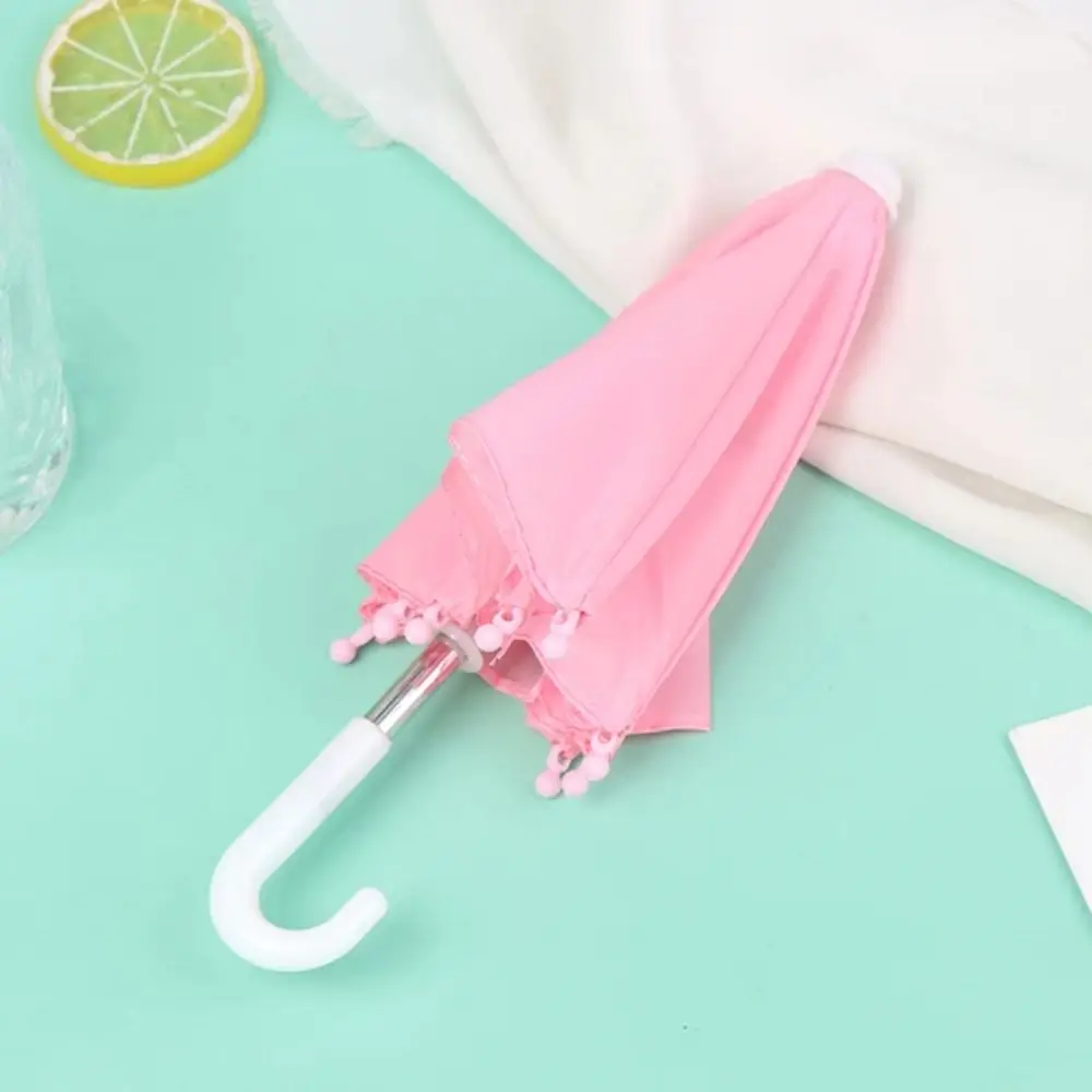 Photography Props Adjustable Doll Decorative Umbrella Funny Cute Mini Umbrella Thickened Doll Rain Gear Dollhouse
