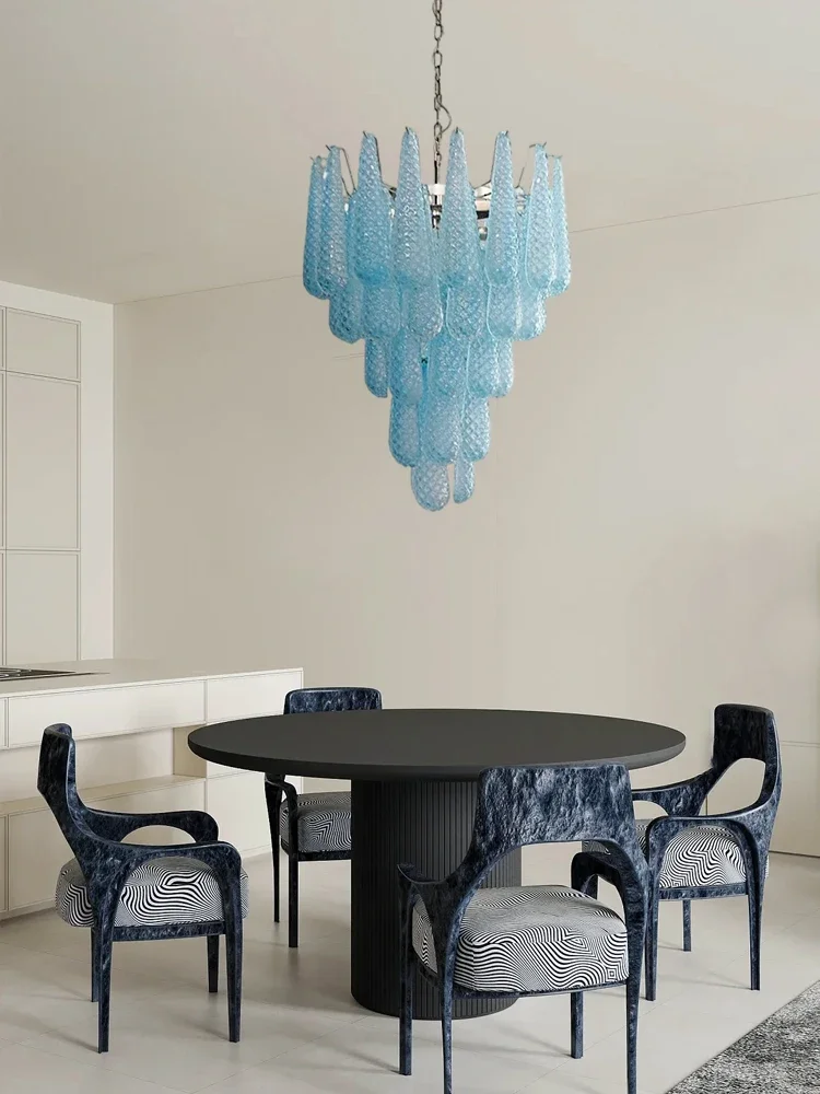 

Синий Розовый Белый Стекло Art Home Deco E14 Светодиодная Французская Люстра Подвесной Светильник Подвесной Светильник Lampen Для Столовой